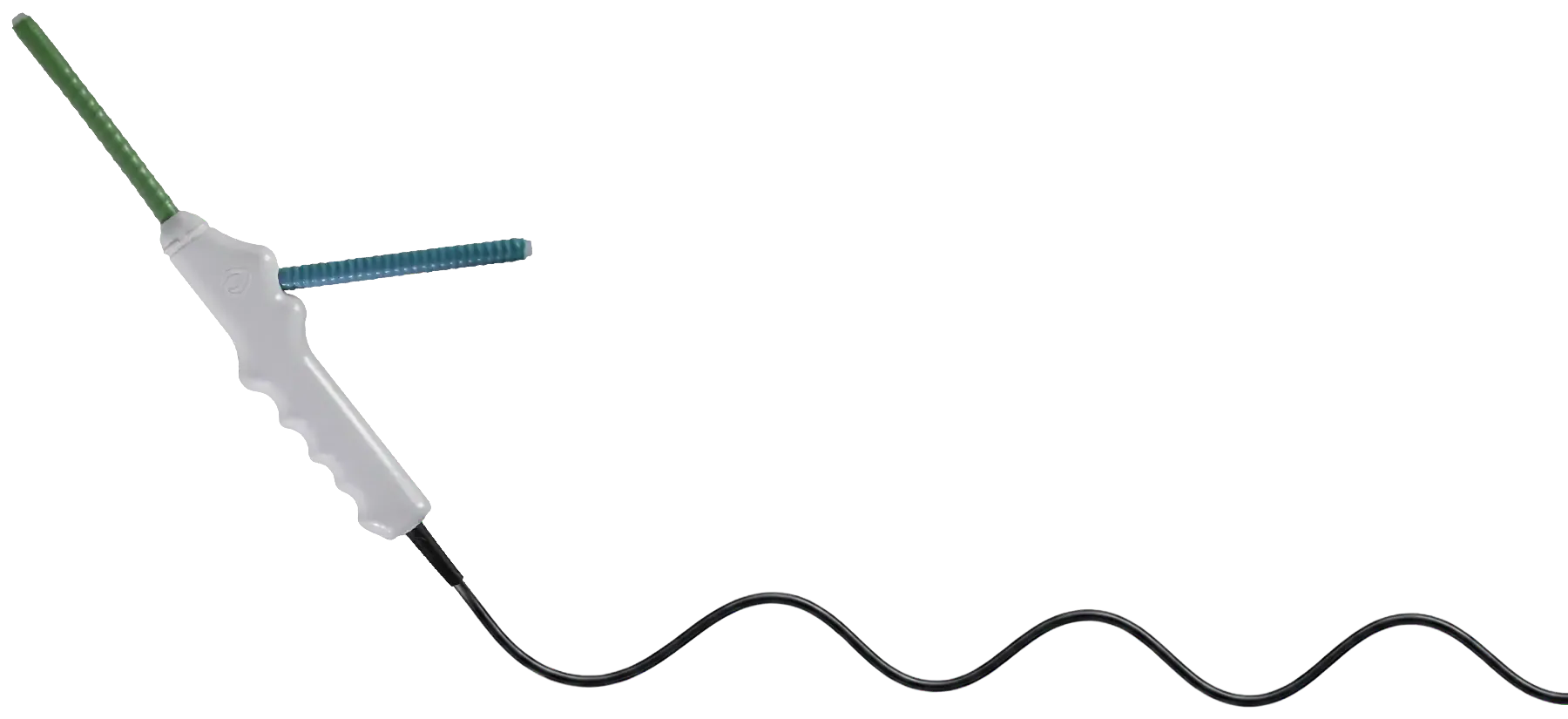 Tesla hand probe of the Tesla Oscillator with two antennas and connection cable